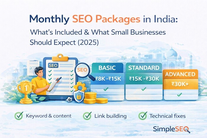 Monthly SEO Packages in India Whats Included What Small Businesses Should Expect 2025 Monthly SEO Packages in India: What’s Included & What Small Businesses Should Expect (2025)